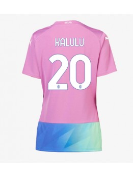 Billige AC Milan Pierre Kalulu #20 Tredjedrakt Dame 2023-24 Kortermet